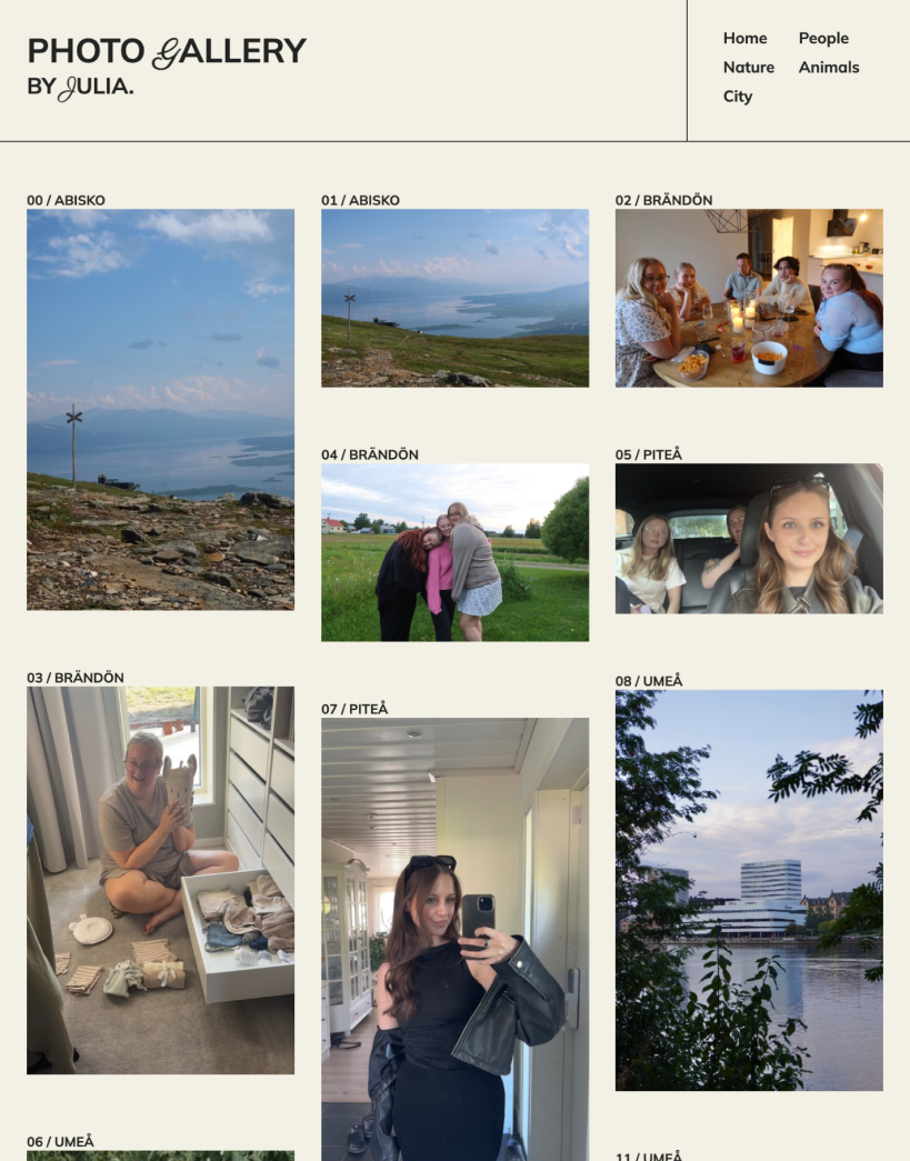 Image of Photo Gallery project